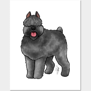 Dog - Bouvier des Flanders - Salt and Pepper Cropped Posters and Art